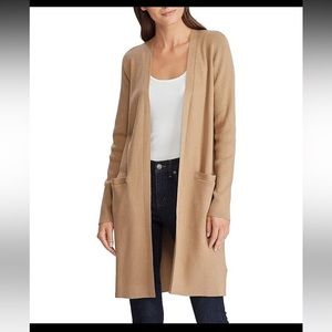 Ralph Lauren Beige Ribbed Cardigan- petite M